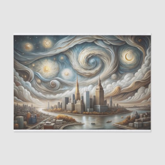 Starry Manhattan Decoupage Seidenpapier (Vorderseite)