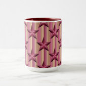 Starry Maroon Pink Beige White Combo Tasse (Zentrum)