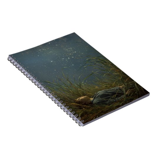 Starry Meadow Dreamer Night Notebook Notizblock (Rechte Seite)