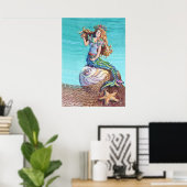 STARRY MERMAID von SHARON SHARPE Poster (Heimbüro)