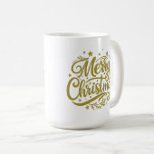 Starry Merry Christmas Greeting Kaffeetasse (VorderseiteRechts)