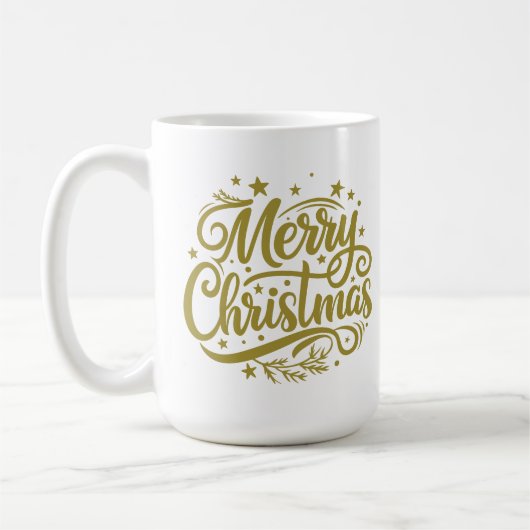 Starry Merry Christmas Greeting Kaffeetasse (Links)
