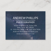 Starry Milky Way Silhouette Sunrise Custom Visitenkarte (Rückseite)