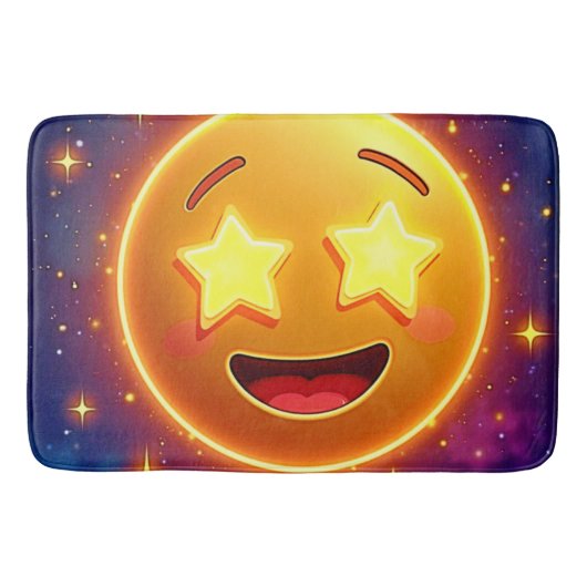 Starry-Mit Augen Emoji Joy Badematte (Vorderseite)