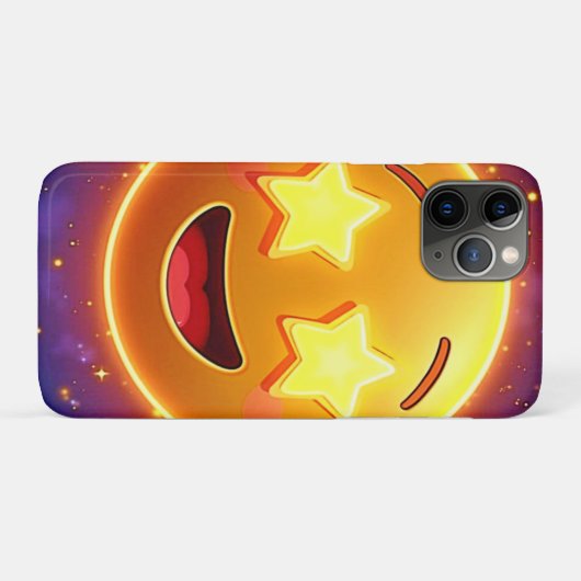 Starry-Mit Augen Emoji Joy Case-Mate iPhone Hülle (Rückseite (Horizontal))