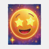 Starry-Mit Augen Emoji Joy Fleecedecke (Vorderseite)