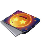 Starry-Mit Augen Emoji Joy Laptopschutzhülle (Vorne Knopf)