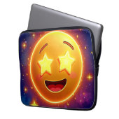 Starry-Mit Augen Emoji Joy Laptopschutzhülle (Vorderseite Links)