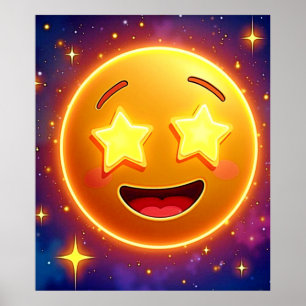 Starry-Mit Augen Emoji Joy Poster