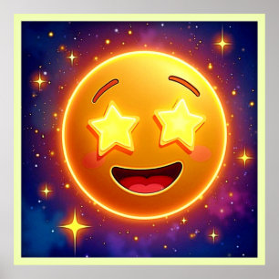 Starry-Mit Augen Emoji Joy Poster