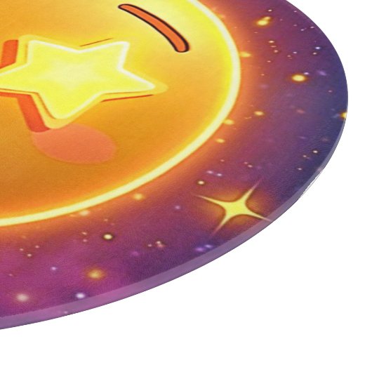 Starry-Mit Augen Emoji Joy Schneidebrett (Ecke)