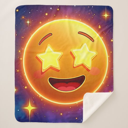 Starry-Mit Augen Emoji Joy Sherpadecke (Vorderseite)