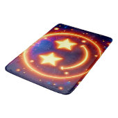 Starry-Mit Augen Glow Emoji Badematte (Schrägansicht)