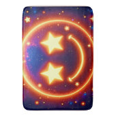 Starry-Mit Augen Glow Emoji Badematte (Vorderseite Vertikal)