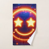 Starry-Mit Augen Glow Emoji Badhandtuch Set (Handtuch)