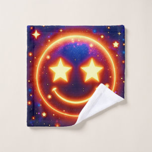 Starry-Mit Augen Glow Emoji Badhandtuch Set