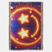 Starry-Mit Augen Glow Emoji Decke (Vorderseite Vertikal)