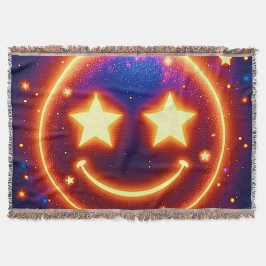 Starry-Mit Augen Glow Emoji Decke (Vorderseite)