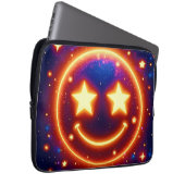 Starry-Mit Augen Glow Emoji Laptopschutzhülle (Vorne Rechts)
