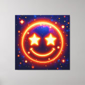 Starry-Mit Augen Glow Emoji Leinwanddruck (Vorderseite)