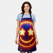Starry-Mit Augen Glow Emoji Schürze (Getragen)