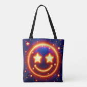 Starry-Mit Augen Glow Emoji Tasche (Rückseite)