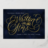 Starry-Mit Augen Save the Date Folieneinladung (Vorderseite)