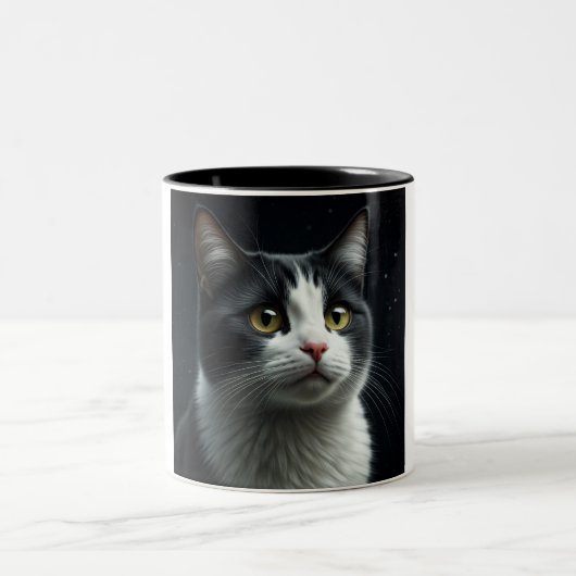 Starry-Mit Augen Serenity-Kaffee-Tasse Zweifarbige Tasse (Mittel)