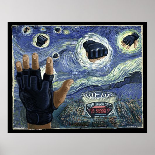 Starry MIXED MARTIAL ARTS Fight Night Poster (Vorne)