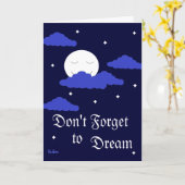 Starry Moon mit Wolken: Leere Karte (Gelbe Blume)