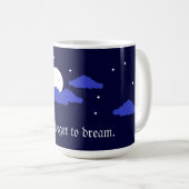 Starry Moon with Clouds:  Dark Blue Kaffeetasse (VorderseiteRechts)