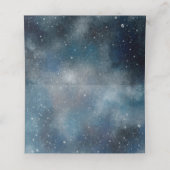 Starry Moonlit Night Monogram Platzkarte (Innenseite Aufgefaltet)