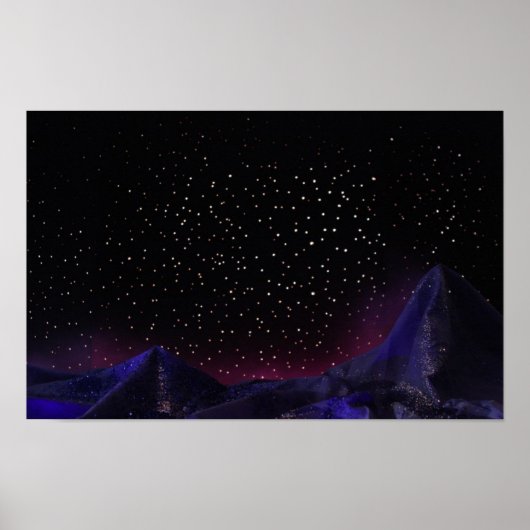 Starry Mountain Night Poster (Vorne)