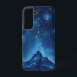 Starry Mountainscape Phone Case Samsung Galaxy Hülle<br><div class="desc">Ein atemberaubender,  kosmischer Nachthimmel über steilen Berggipfeln,  ideal für Stargazer und Träumer.</div>