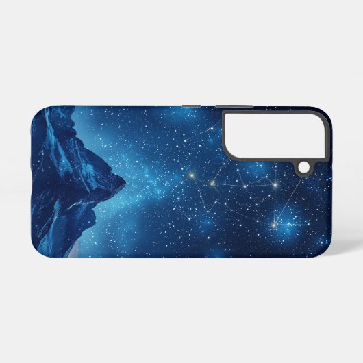 Starry Mountainscape Phone Case Samsung Galaxy Hülle (Rückseite (Horizontal))