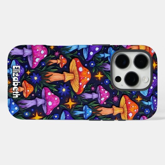 Starry Mushroom Field Case-Mate iPhone Hülle (Rückseite (Horizontal))