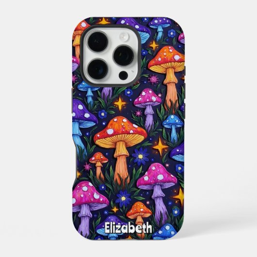Starry Mushroom Field iPhone Hülle (Rückseite)