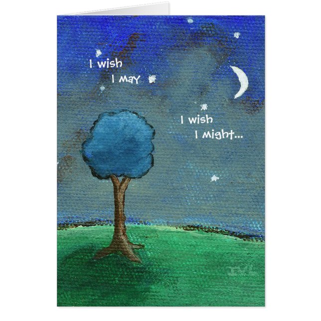 Starry Nacht, hat abstrakter Landschaftsbaum Mond (Vorne)