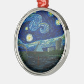 "Starry Nacht Memphis" durch Jack Lepper Silbernes Ornament (Links)