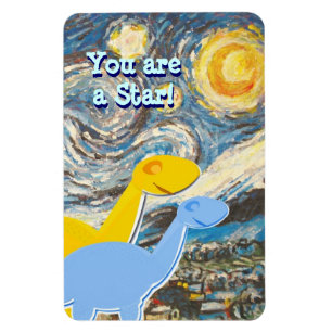 Starry Nacht sind Sie ein Stern niedlicher Dinos Magnet