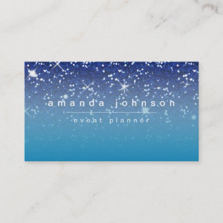 Starry Nachtblauer GlitzerGirly Chic modern Visitenkarte