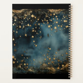 Starry nachtblue golden marine mit Namen Planer (Rückseite)