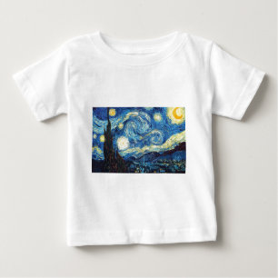Starry NachtfriedensLiebe-Schicksal Van Gogh Baby T-shirt