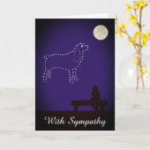Starry Nachthaustierspaniel-HundeBeileid Karte (Gelbe Blume)