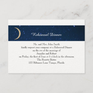 Starry Nachthochzeits-Probe Einladung