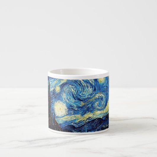 Starry Nachtkaffee-Tasse Van Gogh Espressotasse (Vorderseite)