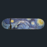 Starry Nachtkundengebundenes Skate-Brett Van Gogh Skateboard<br><div class="desc">Vincent van Gogh Vintages Art-Posten impressionalist, das Starry Nacht malt. Schöne Nachtszene eines Dorfs. Sie können eine Kirche, den Mond und die Sterne sehen. Berühmte Malerei und weithin bekannt. Großes Geschenk für einen Geburtstag, Weihnachten, Valentinstag, Hochzeit, irgendeine Gelegenheit oder den Feiertag, abstrakt. schöne Bürste schürt. Groß für Valentinstag. Zazzles kundengerechte...</div>