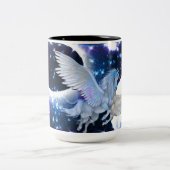 Starry Nachtpegasus-Fantasie-Tasse Zweifarbige Tasse (Mittel)