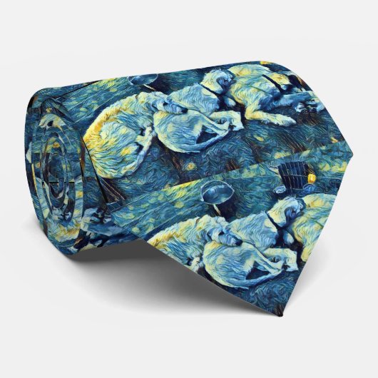 Starry NachtWolfhounds - Krawatte (Gerollt)