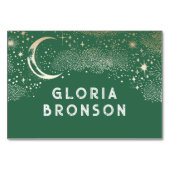 Starry Nigh Moon individuelle Gästekarte Tischnummer (Rückseite)